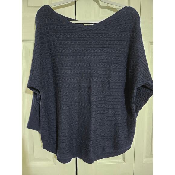 Market & Spruce xl women's navy blue knit sweater 3/4 sleeves - Picture 1 of 7